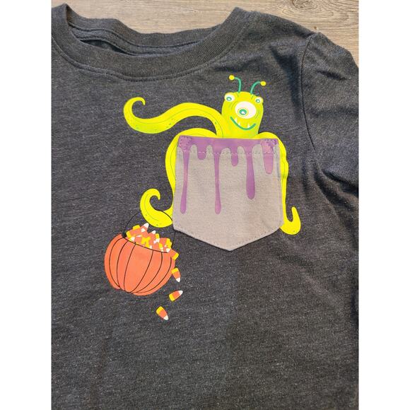 Cat and Jack 3T boys grey Halloween tee - Picture 2 of 5